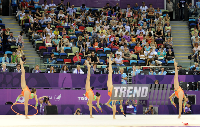 İlk Avropa Oyunları çərçivəsində gimnastika üzrə yarışların növbəti mərhələsi davam edir. Bakı, Azərbaycan, 17 iyun 2015